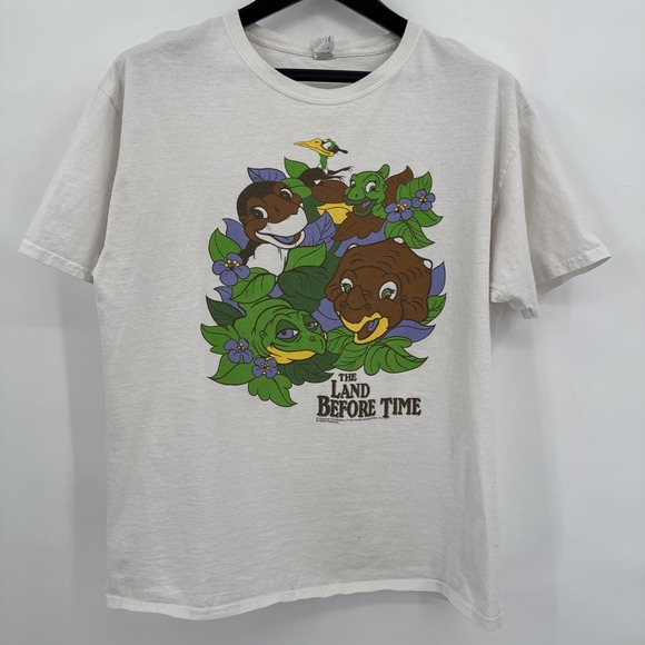 Fruit of the Loom Other - FRUIT OF THE LOOM VTG 90s RETRO MOVIE PROMO BOOK LAND BEFORE TIME T SHIRT SZ L